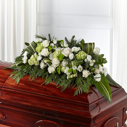 Hopeful Gesture Casket Spray –  Temptation Flower Shop, Wichita KS