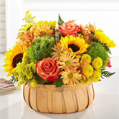 Harvest Sunflower Basket –  Temptation Flower Shop, Wichita KS