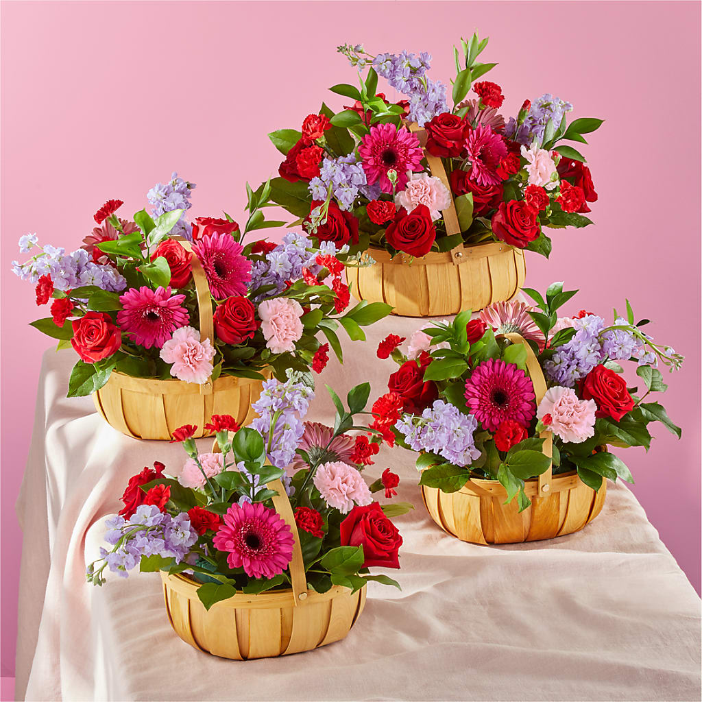 Pink Picnic Basket –  Temptation Flower Shop, Wichita KS