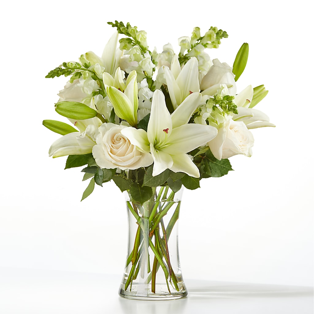 lilies flower shop wichita Eternal Friendship Bouquet – green, white flower arrangement | Wichita, KS