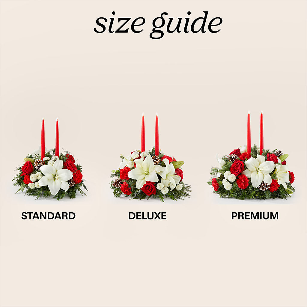 Seasonal Festivities Centerpiece –  Temptation Flower Shop, Wichita KS