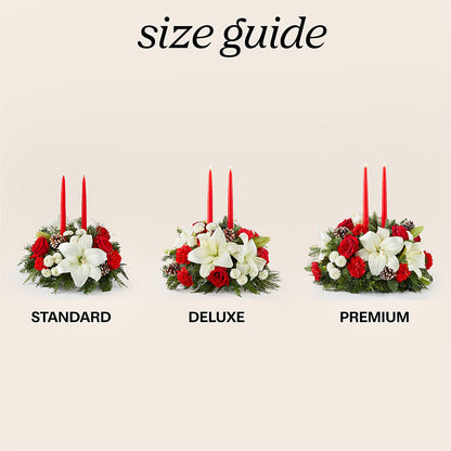 Seasonal Festivities Centerpiece –  Temptation Flower Shop, Wichita KS