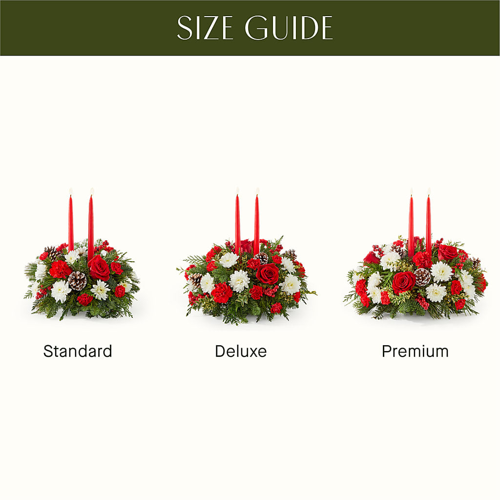 Holiday Soiree Centerpiece –  Temptation Flower Shop, Wichita KS