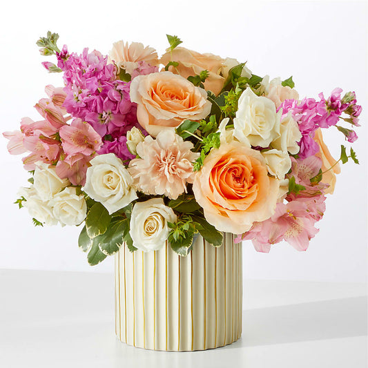 Paradise Bouquet with Ivory Vase –  Temptation Flower Shop, Wichita KS