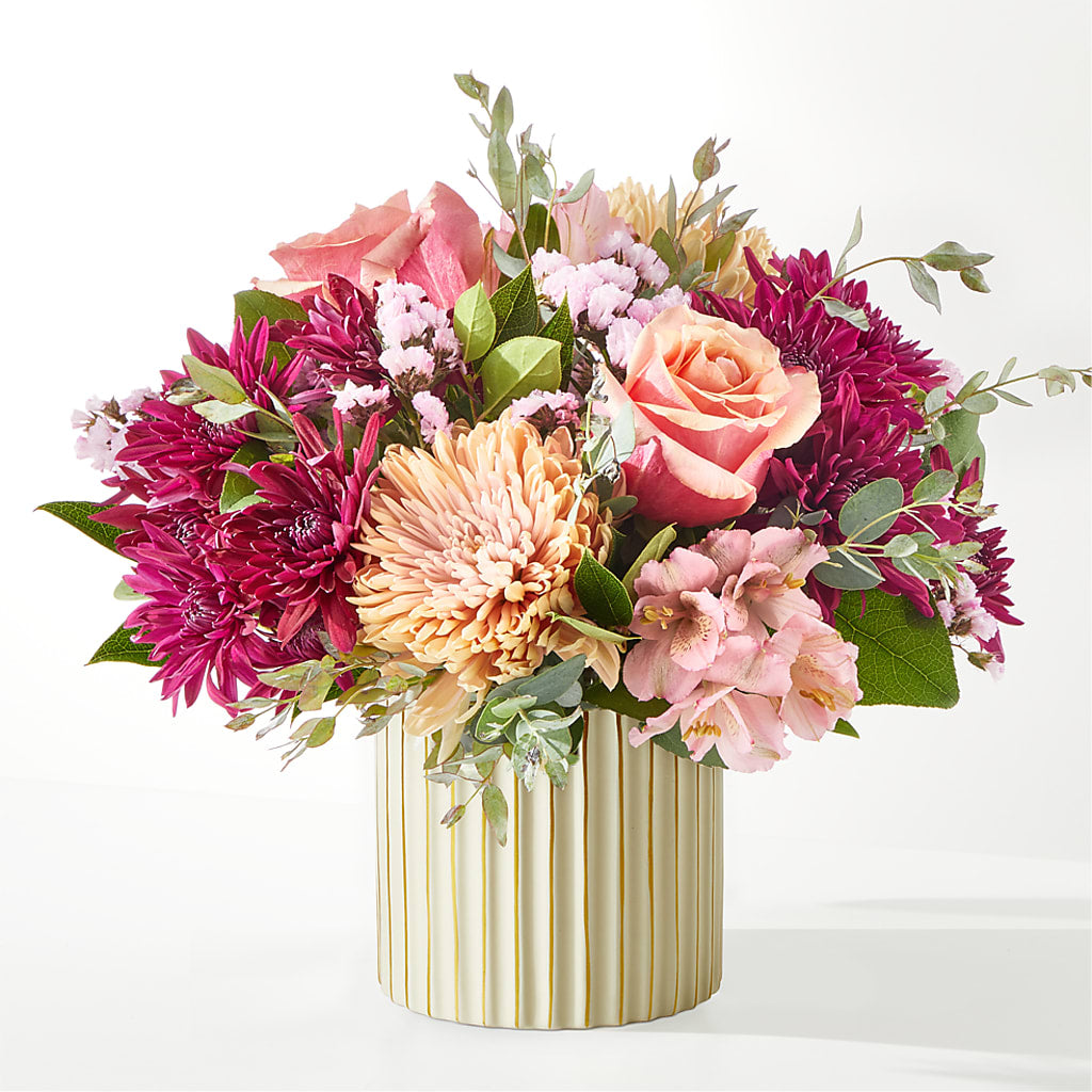 Berry Cobbler Bouquet with Ivory Vase –  Temptation Flower Shop, Wichita KS
