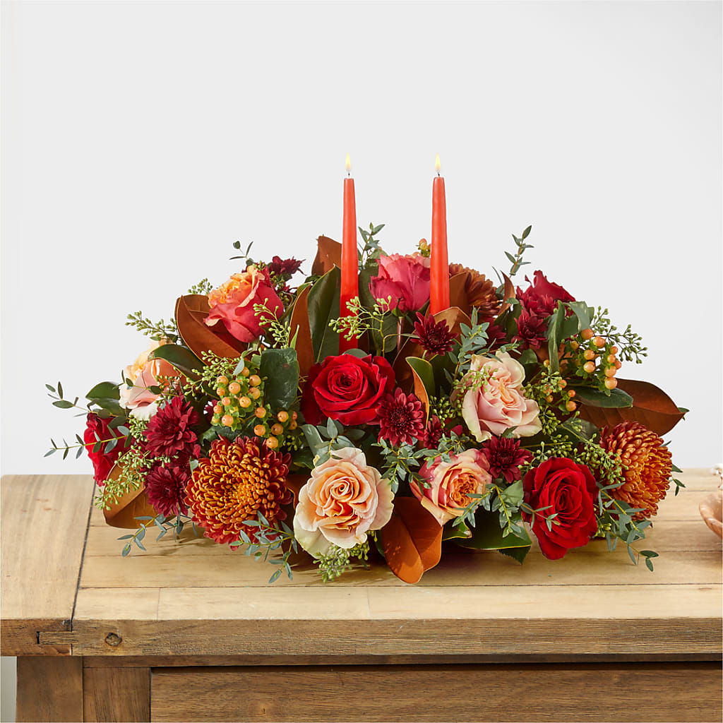 Gather Near Centerpiece –  Temptation Flower Shop, Wichita KS