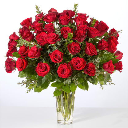 Forever Yours Fifty Stem Red Rose Bouquet –  Temptation Flower Shop, Wichita KS