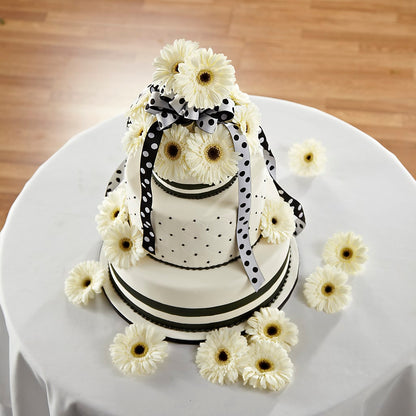 Simple Sophistication Cake Décor –  Temptation Flower Shop, Wichita KS