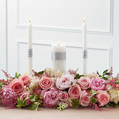 Worldwide Romance Unity Candle Arrangement –  Temptation Flower Shop, Wichita KS