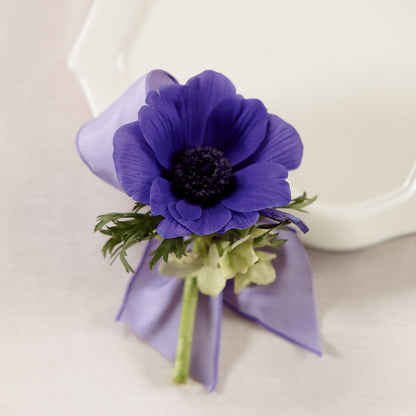 Purple Passion Boutonniere –  Temptation Flower Shop, Wichita KS