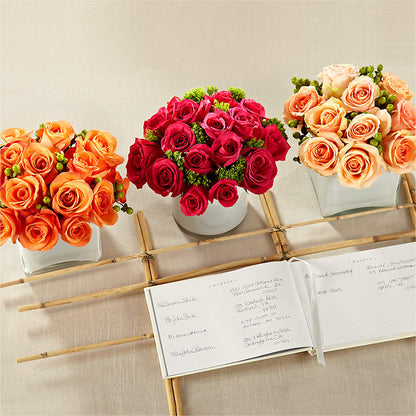 Dawn Rose Centerpiece –  Temptation Flower Shop, Wichita KS