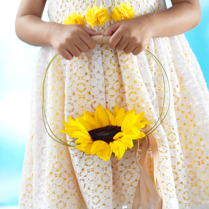 Sweet Sunshine Flower Girl Bouquet –  Temptation Flower Shop, Wichita KS