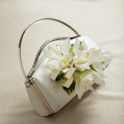 White Purse Decor –  Temptation Flower Shop, Wichita KS